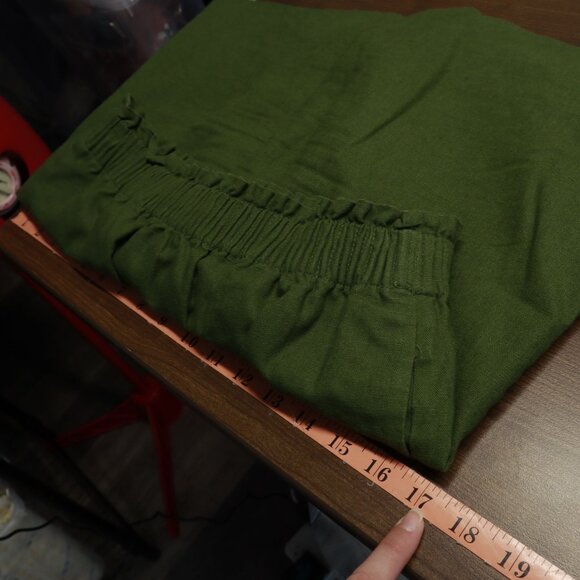 J.Crew Linen Pull On Skirt Womens 0 Green Vacation Cruise Forest Resort Goblin - Picture 9 of 13